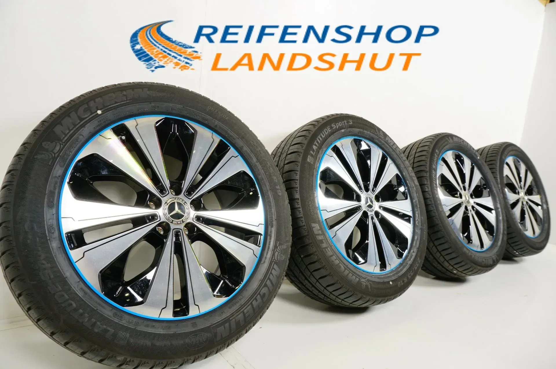 Original Mercedes EQC N293 C293 TOP 19 Zoll Alufelgen Sommerräder Sommerreifen 235 55 255 50 R19 7mm - Bild 1