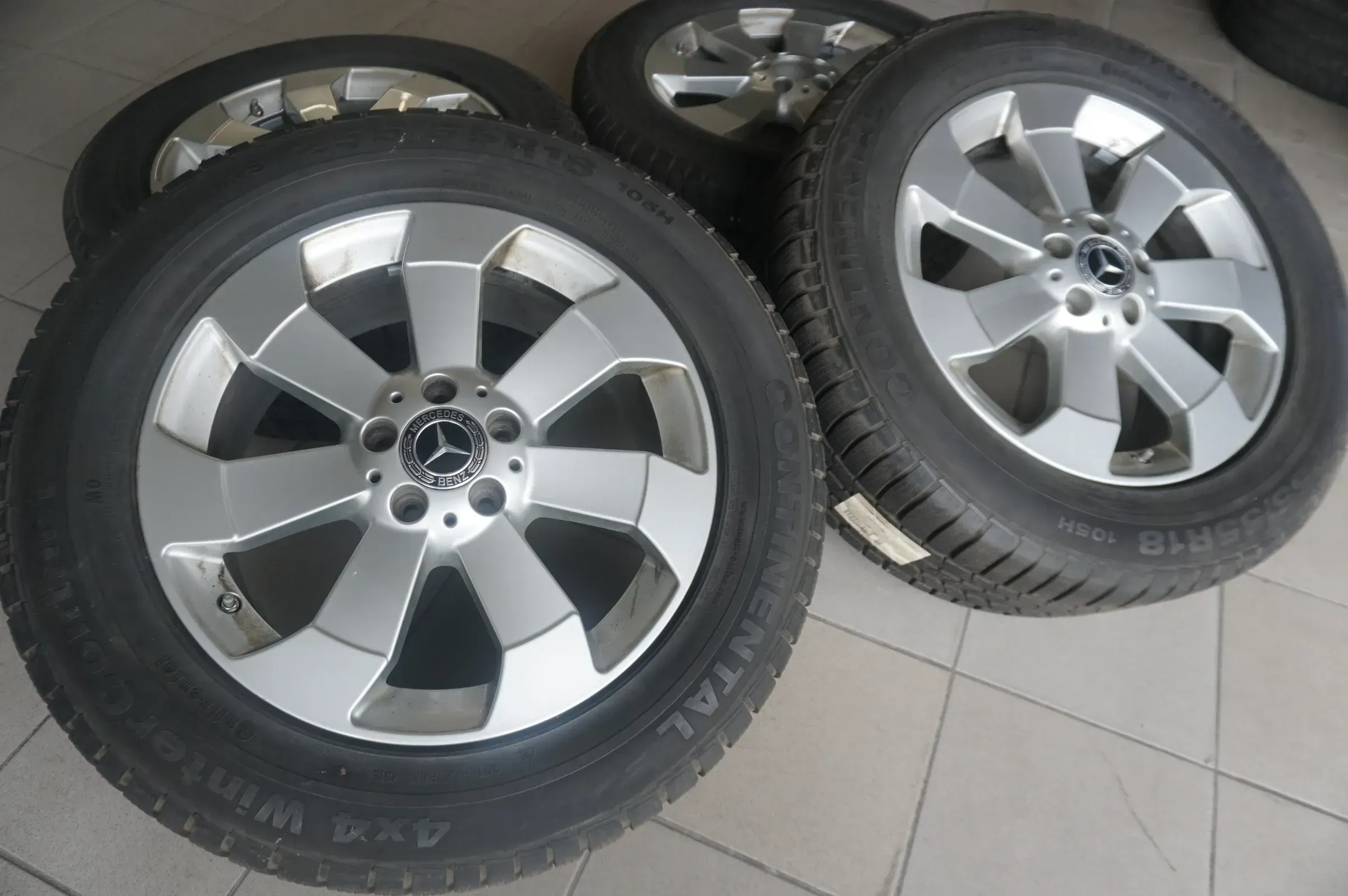 Original Mercedes ML GLE W166 Alufelgen Winterräder Winterreifen 255 55 R18 7mm - Bild 1